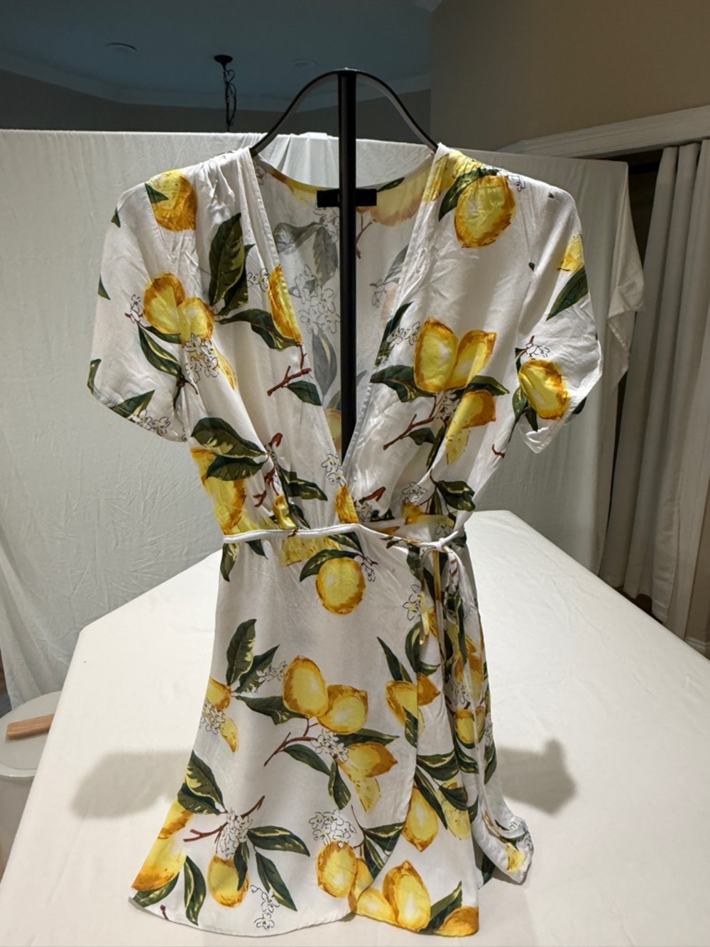 Lulu's White Lemon Print Mini Dress - Picture 2 of 7